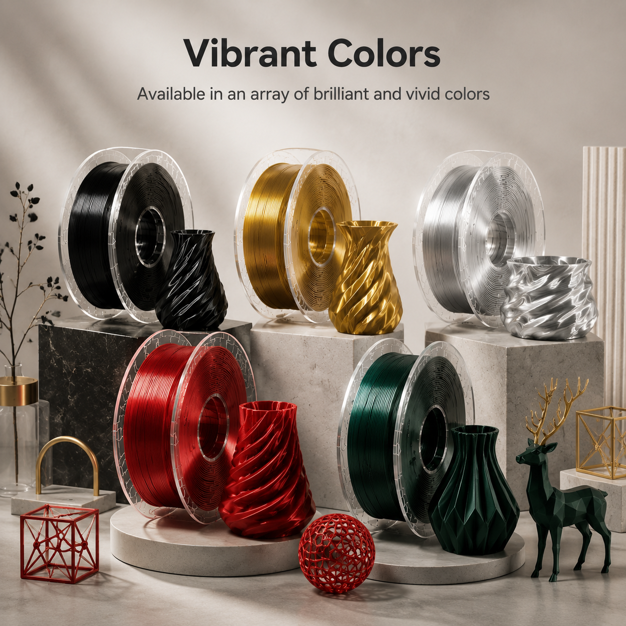 PLA Silk filament｜Eye-Catching Finish