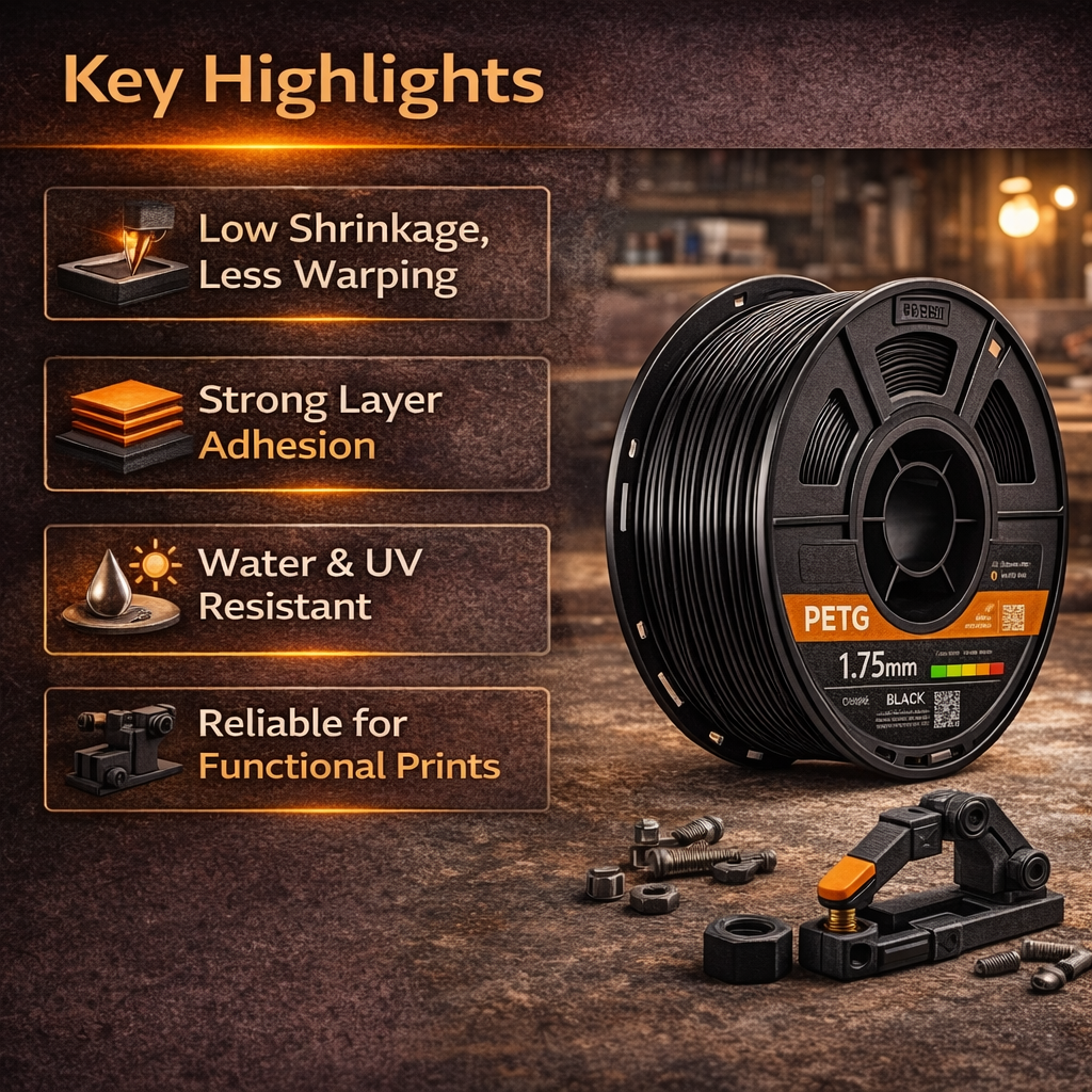 PETG Filament – Durable & Impact-Resistant for Functional Parts