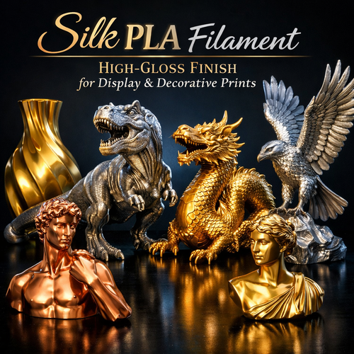 Silk PLA Filament – High-Gloss Finish for Decorative & Display 3D Prints