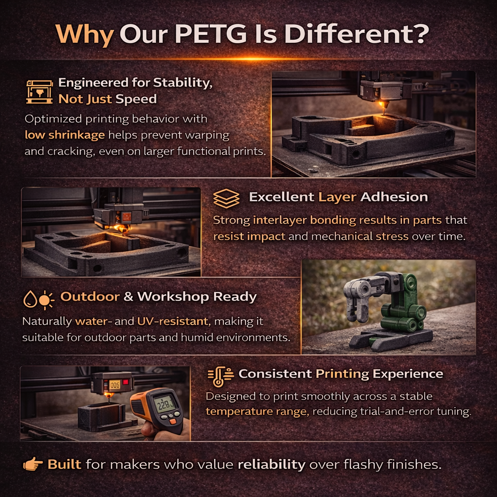 PETG Filament – Durable & Impact-Resistant for Functional Parts