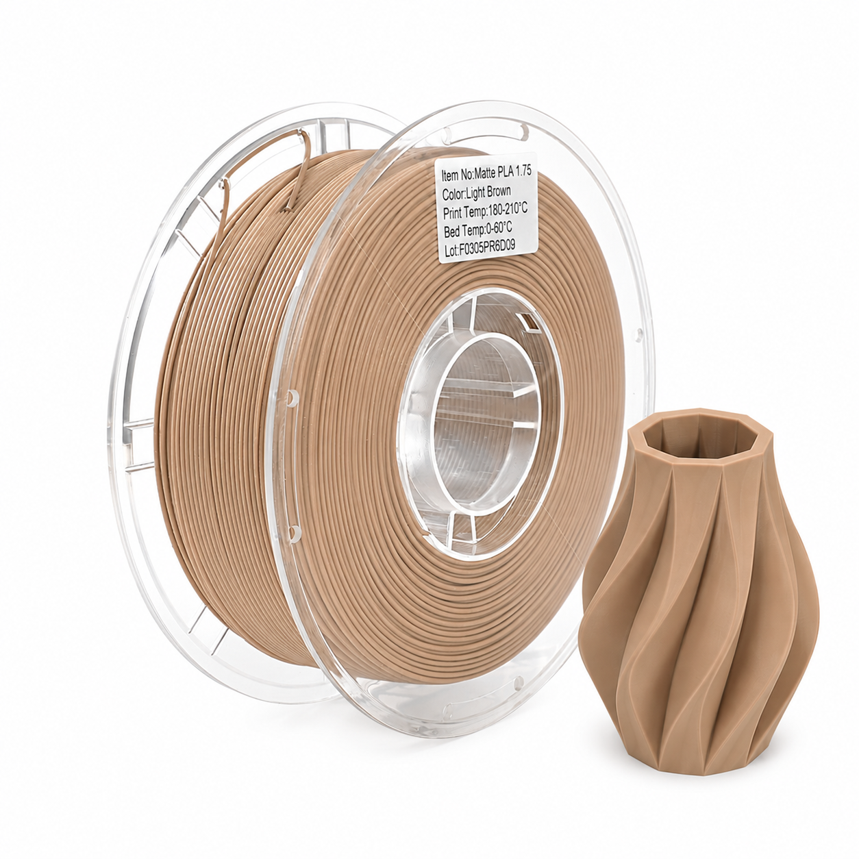 PLA Matte Filament – Low-Gloss Finish, Easy Printing & Low Odor for Home and Studio Use