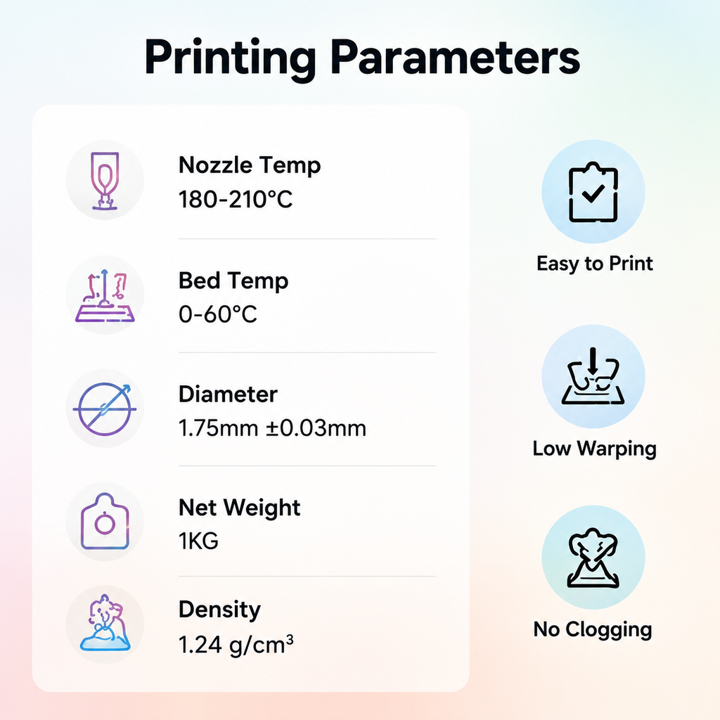 PLA Matte Rainbow  Filament 1.75mm | Premium Low-Gloss Gradient PLA for Creative 3D Printing