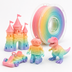 PLA Matte Rainbow  Filament 1.75mm | Premium Low-Gloss Gradient PLA for Creative 3D Printing