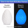 Glow in the Dark PETG Filament 1.75mm | Luminous 3D Printer Filament | Strong, Tough, Durable & Easy to Print
