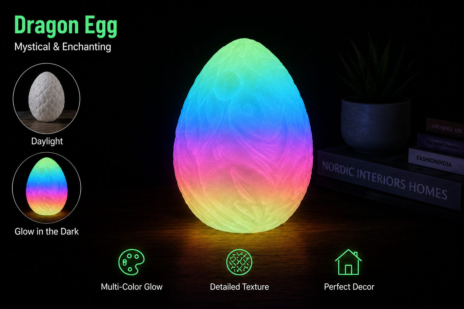 Glow in the Dark PETG Filament 1.75mm | Luminous 3D Printer Filament | Strong, Tough, Durable & Easy to Print