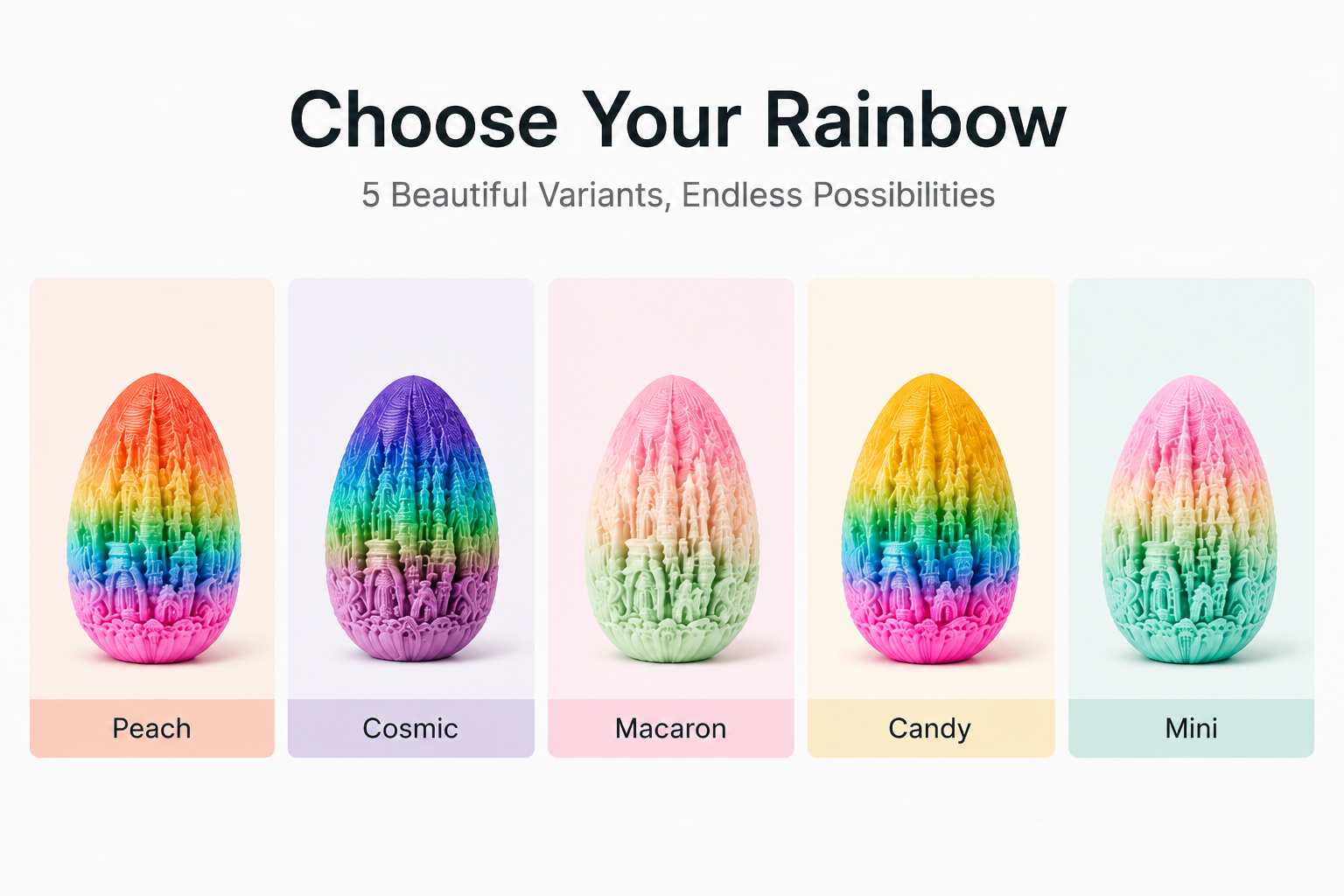 PLA Silk Rainbow Filament 1.75mm | Glossy Multicolor Gradient PLA
