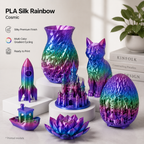 PLA Silk Rainbow Filament 1.75mm | Glossy Multicolor Gradient PLA