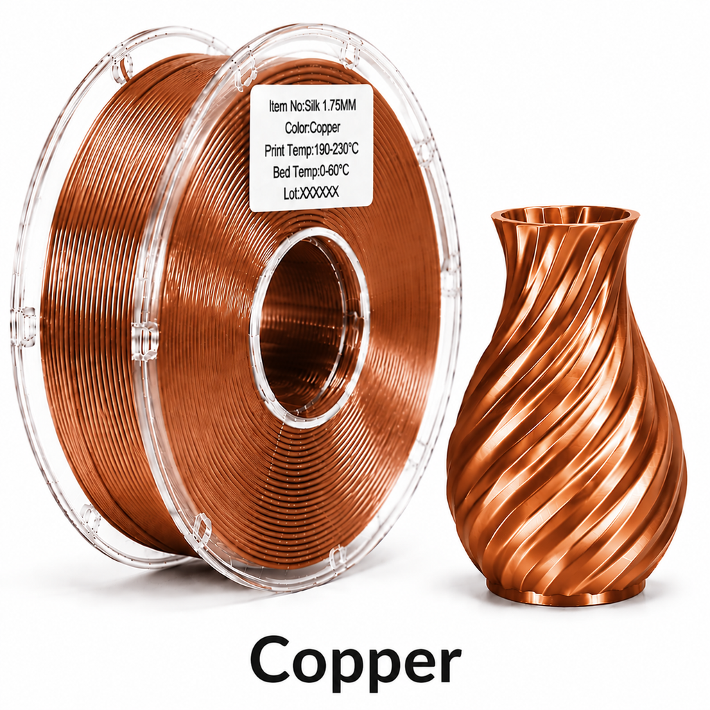 PLA Silk Filament – High-Gloss Finish for Decorative & Display 3D Prints