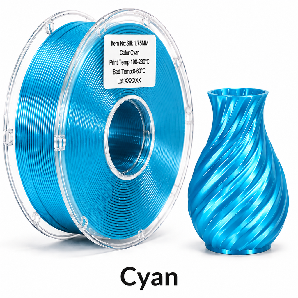 PLA Silk Filament – High-Gloss Finish for Decorative & Display 3D Prints