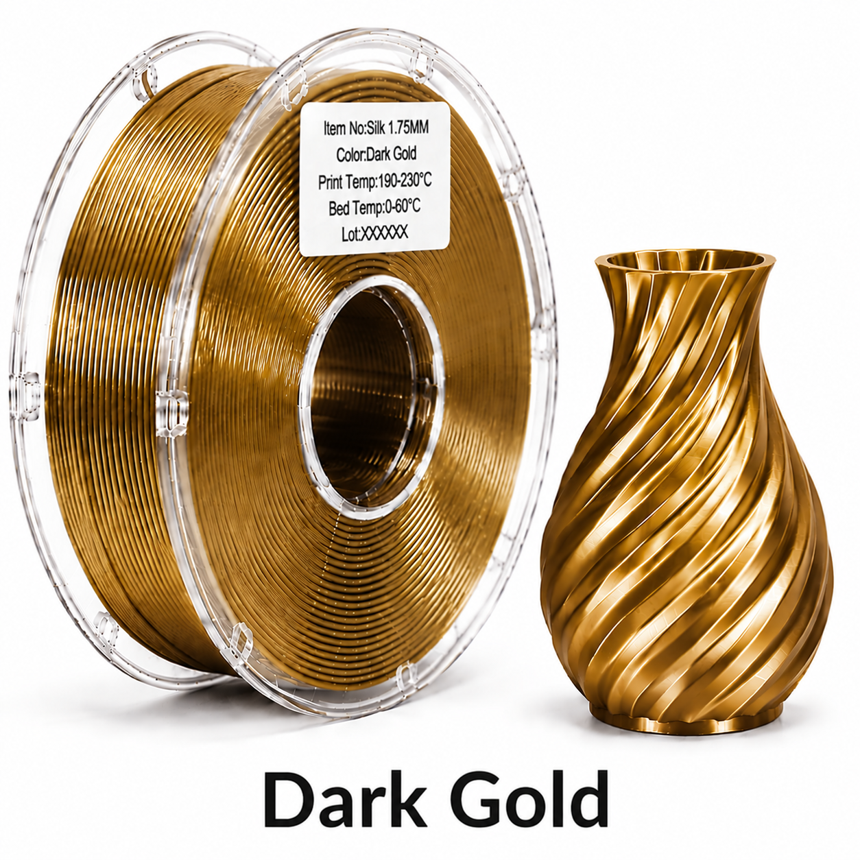 PLA Silk Filament – High-Gloss Finish for Decorative & Display 3D Prints