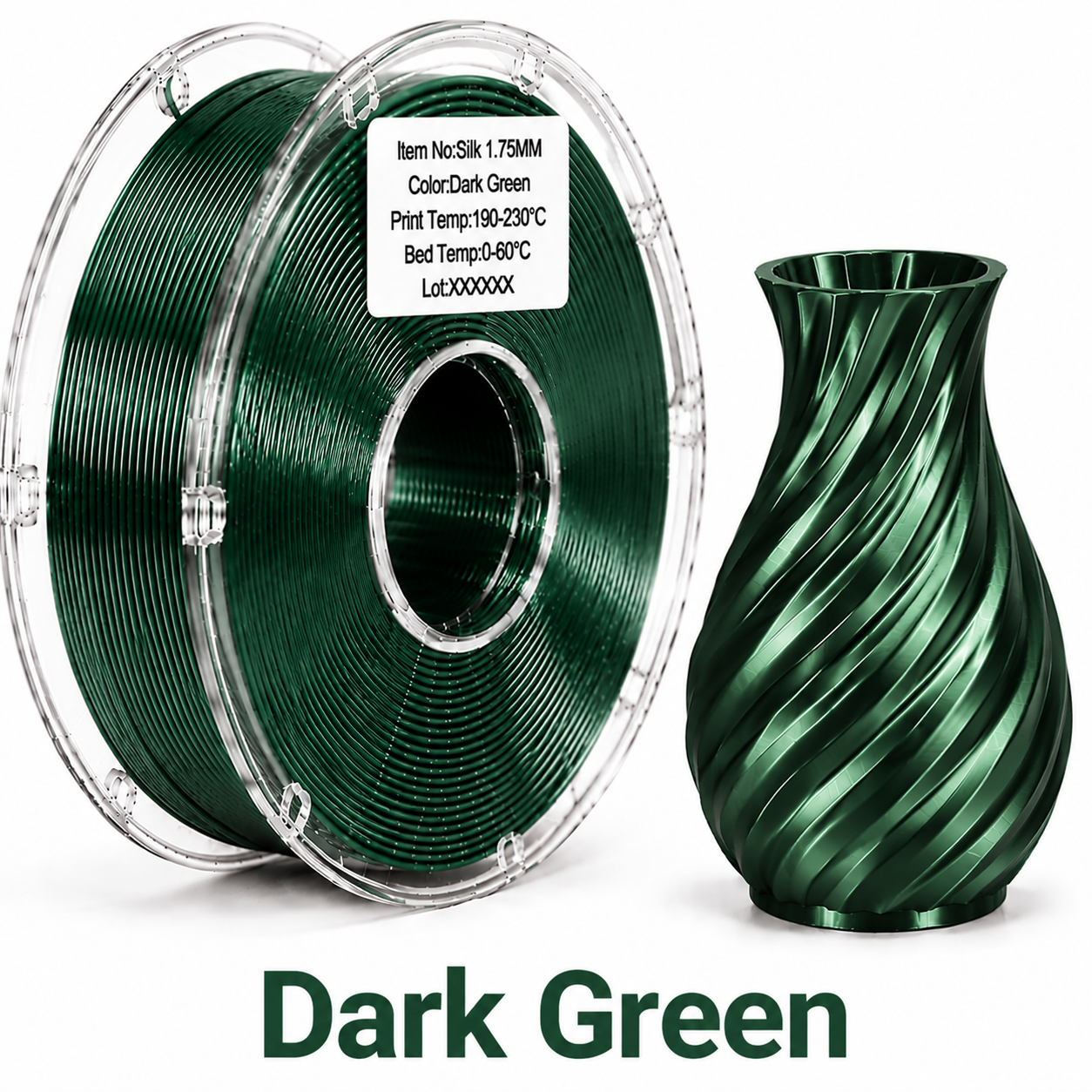PLA Silk Filament – High-Gloss Finish for Decorative & Display 3D Prints