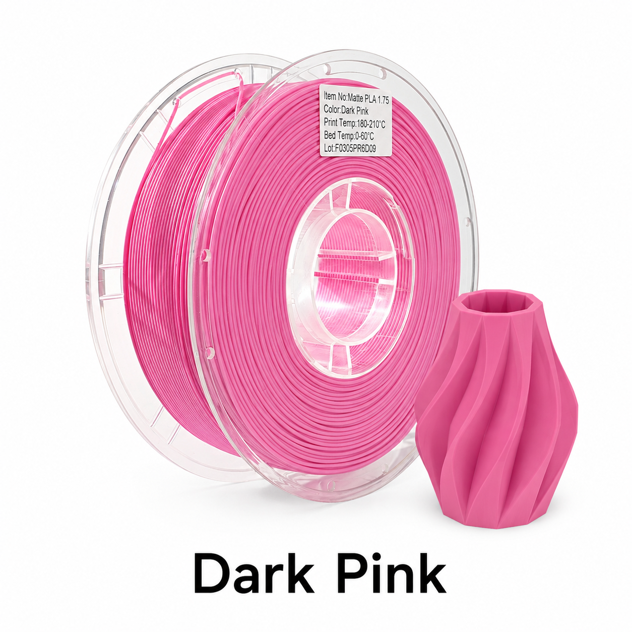 PLA Matte Filament – Low-Gloss Finish, Easy Printing & Low Odor for Home and Studio Use