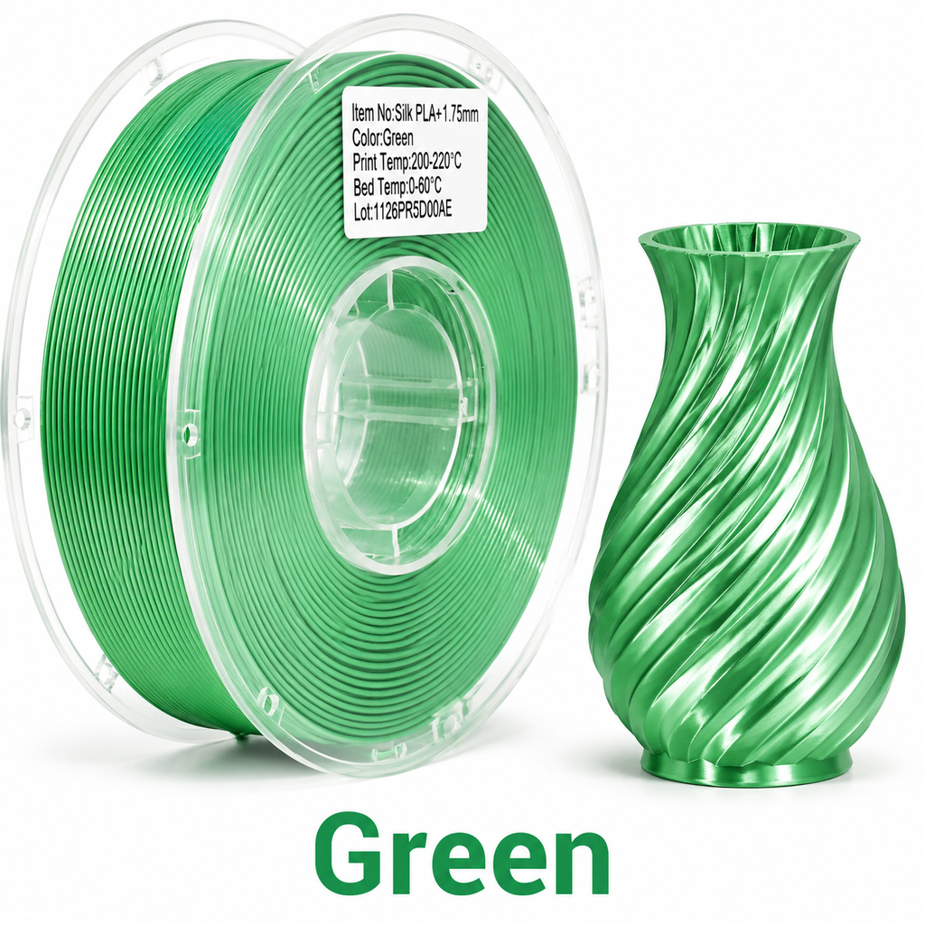 PLA Silk Filament – High-Gloss Finish for Decorative & Display 3D Prints