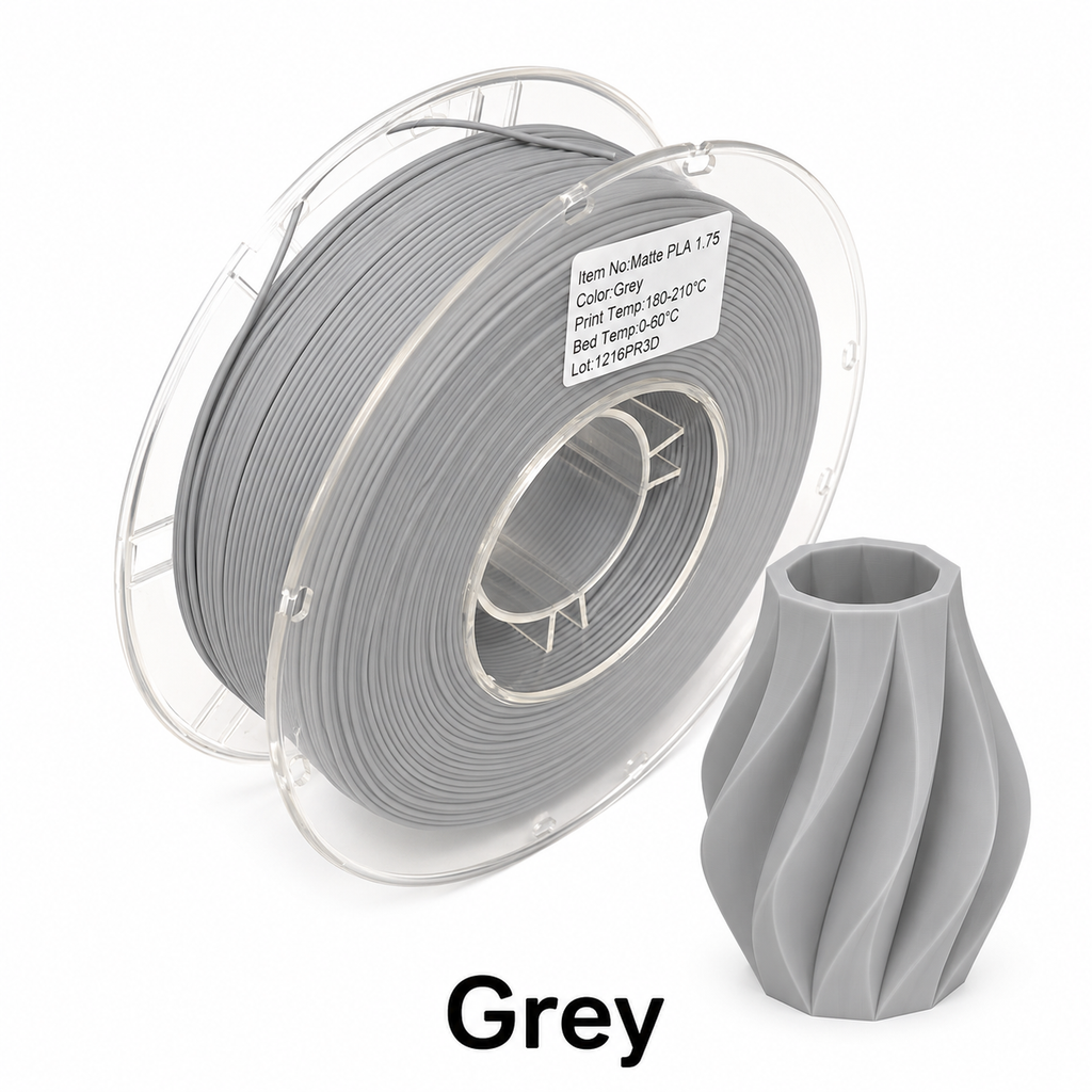 PLA Matte Filament – Low-Gloss Finish, Easy Printing & Low Odor for Home and Studio Use