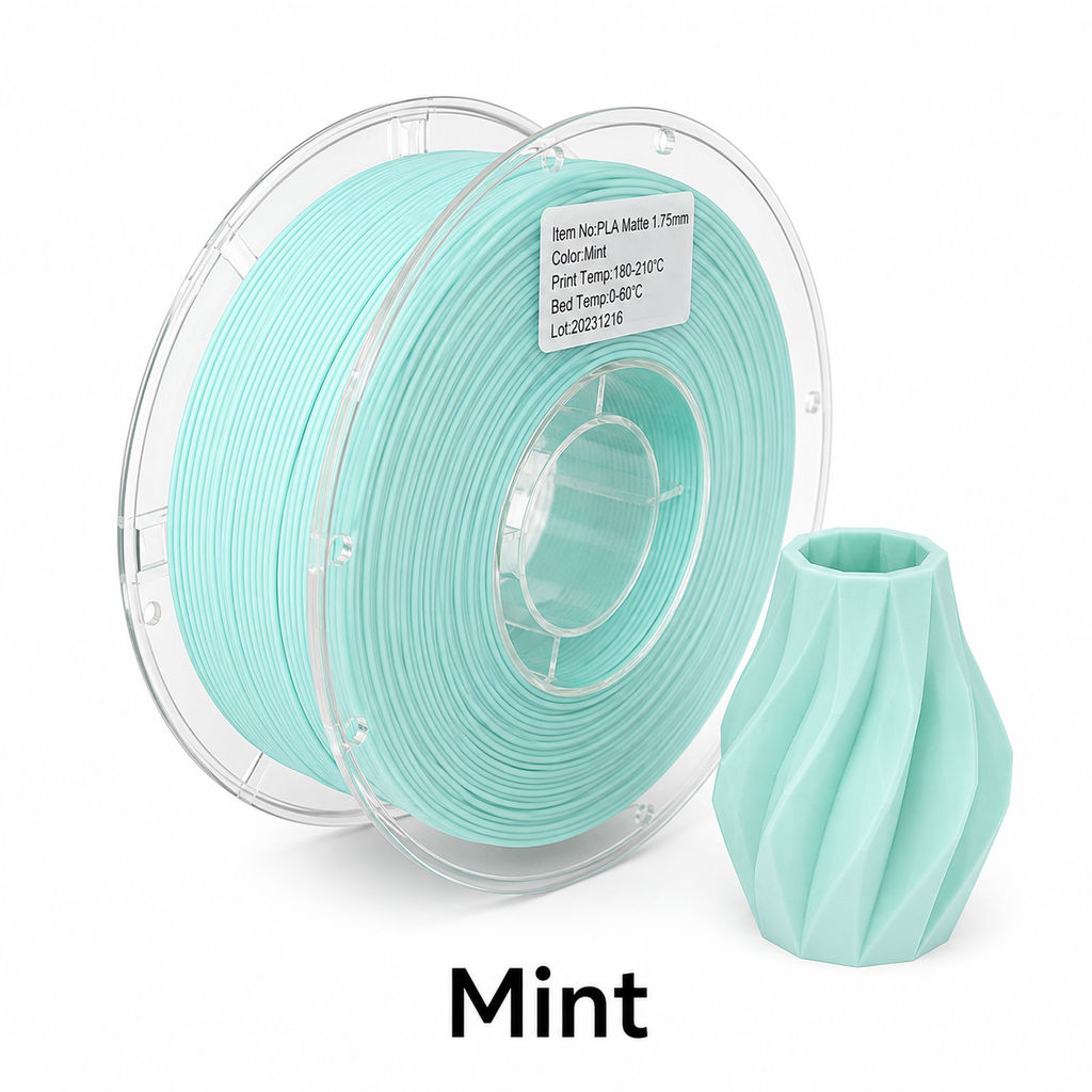 PLA Matte Filament – Low-Gloss Finish, Easy Printing & Low Odor for Home and Studio Use