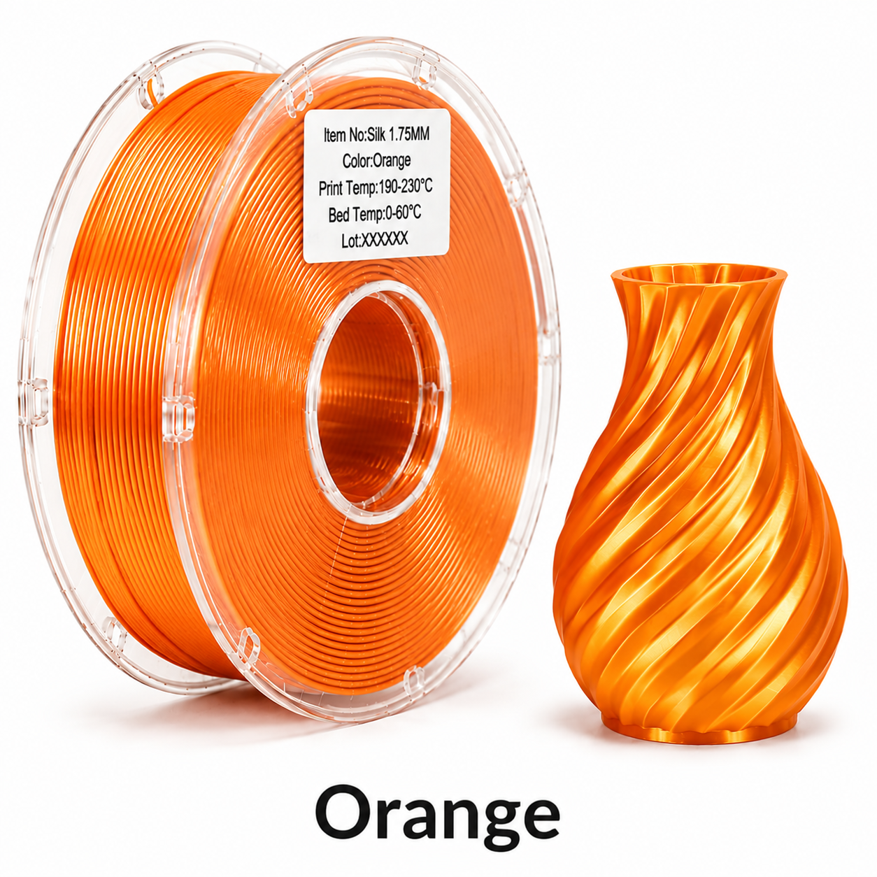 PLA Silk Filament – High-Gloss Finish for Decorative & Display 3D Prints
