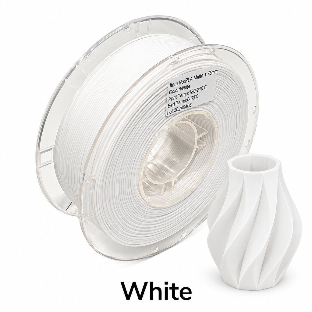 PLA Matte Filament – Low-Gloss Finish, Easy Printing & Low Odor for Home and Studio Use