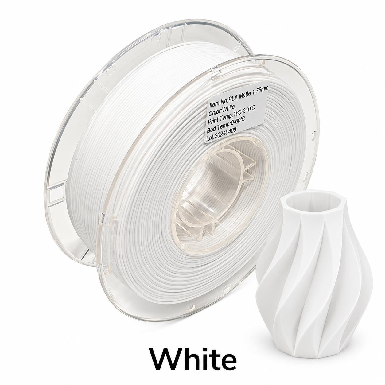 PLA Matte Filament – Low-Gloss Finish, Easy Printing & Low Odor for Home and Studio Use