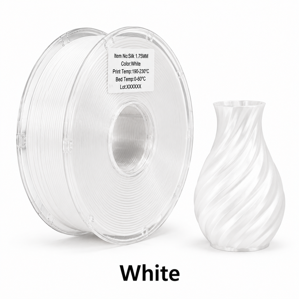 PLA Silk Filament – High-Gloss Finish for Decorative & Display 3D Prints