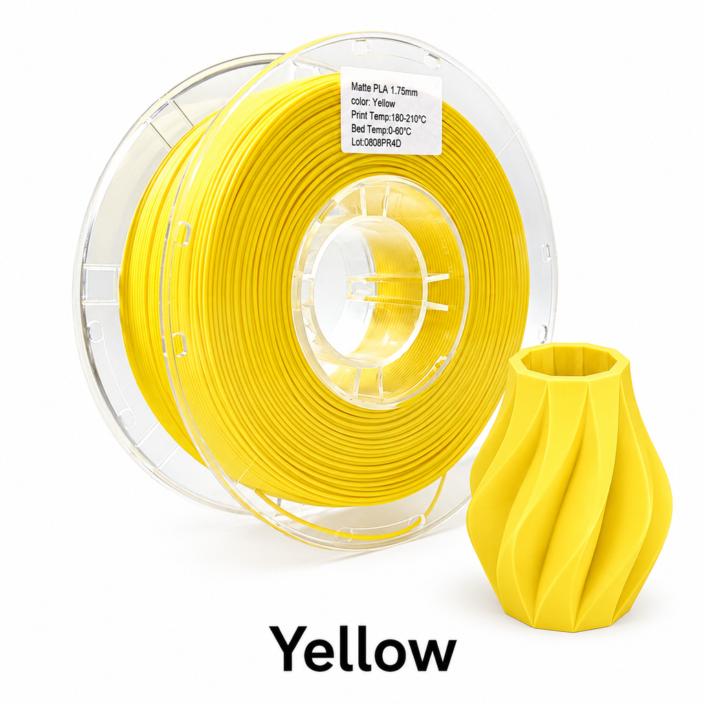 PLA Matte Filament – Low-Gloss Finish, Easy Printing & Low Odor for Home and Studio Use
