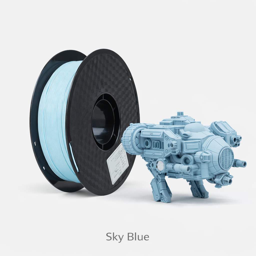 Matte PLA Filament – Low-Gloss Finish, Easy Printing & Low Odor for Home and Studio Use