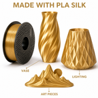 PLA Silk Filament – High-Gloss Finish for Decorative & Display 3D Prints